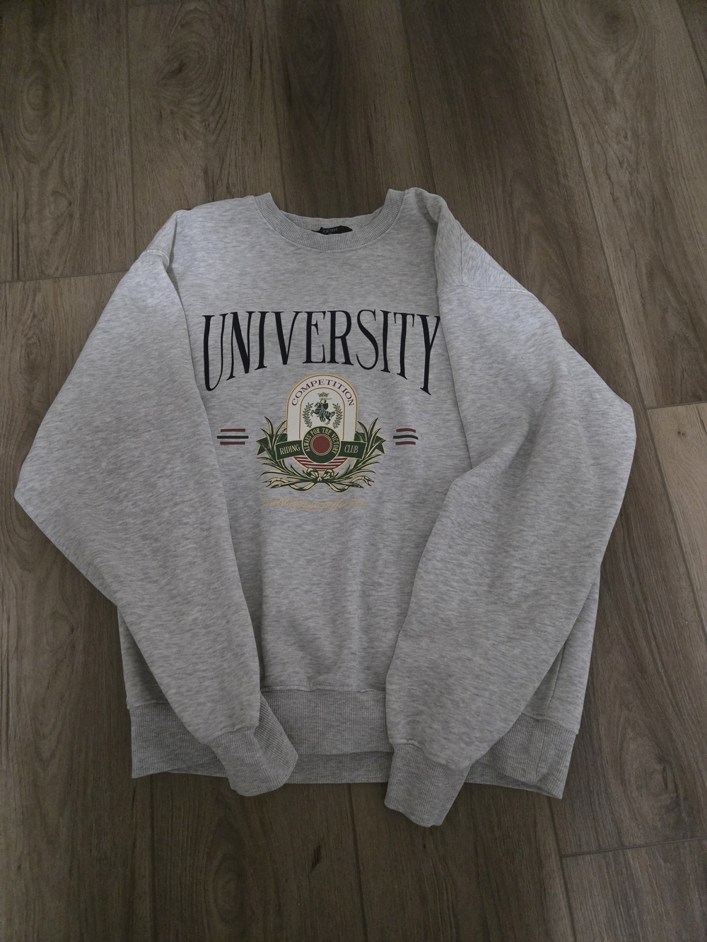 Classic Heather Gray 'University' Crewneck Sweatshirt